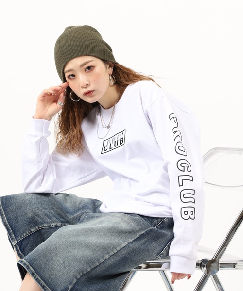 PRO CLUB（プロクラブ） tシャツ PRO CLUB L/S TEE ボックスロゴ