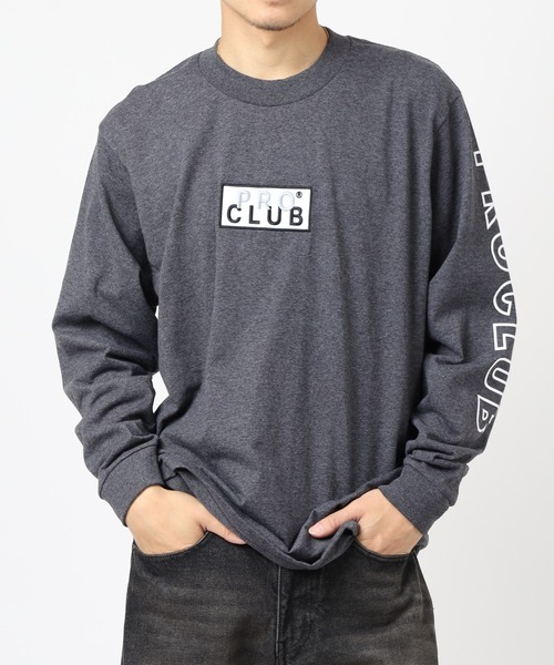 PRO CLUB（プロクラブ） tシャツ PRO CLUB L/S TEE ボックスロゴ