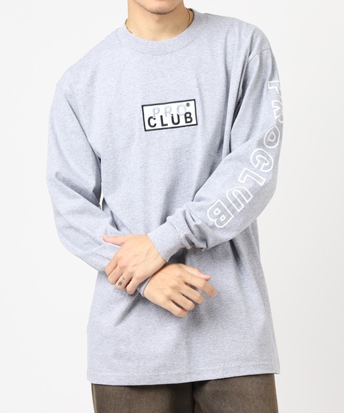 PRO CLUB（プロクラブ） tシャツ PRO CLUB L/S TEE ボックスロゴ