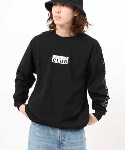 PRO CLUB（プロクラブ） tシャツ PRO CLUB L/S TEE ボックスロゴ