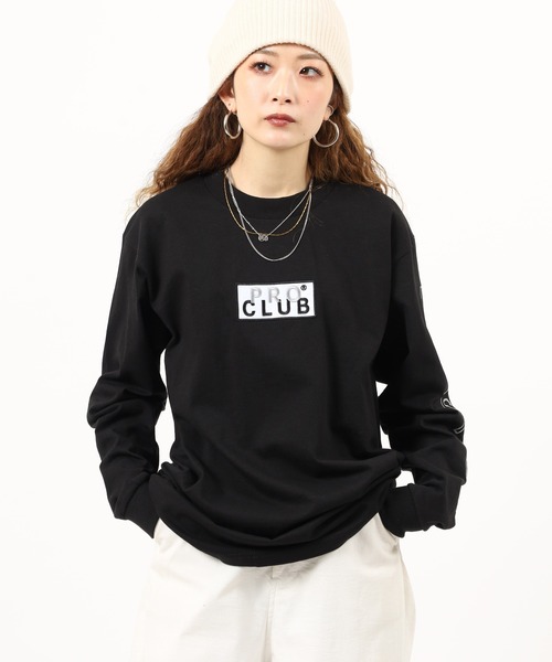 PRO CLUB（プロクラブ） tシャツ PRO CLUB L/S TEE ボックスロゴ