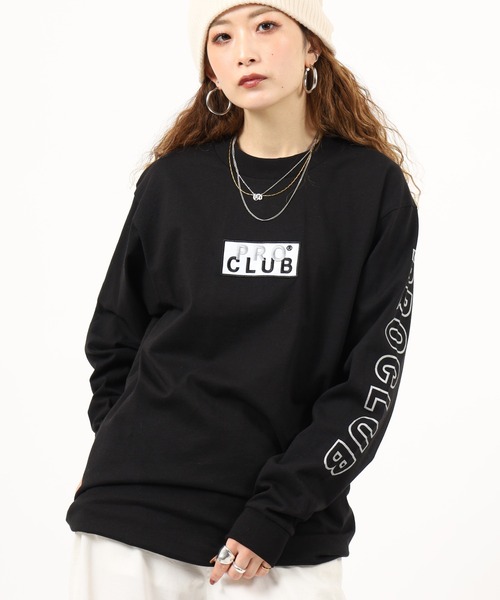 PRO CLUB（プロクラブ） tシャツ PRO CLUB L/S TEE ボックスロゴ