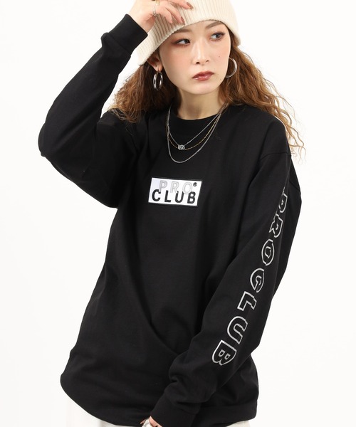 PRO CLUB（プロクラブ） tシャツ PRO CLUB L/S TEE ボックスロゴ 