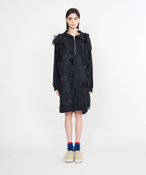 gomme（ゴム） 長袖ワンピース MEDIUM ブラック レディース : ZOZOTOWN 