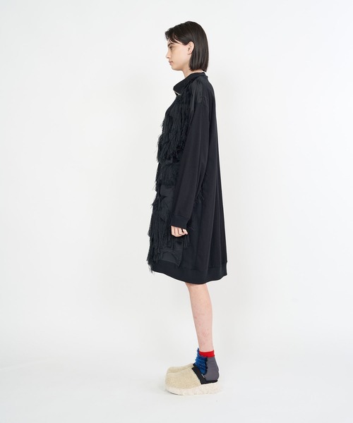 gomme（ゴム） 長袖ワンピース MEDIUM ブラック レディース : ZOZOTOWN 