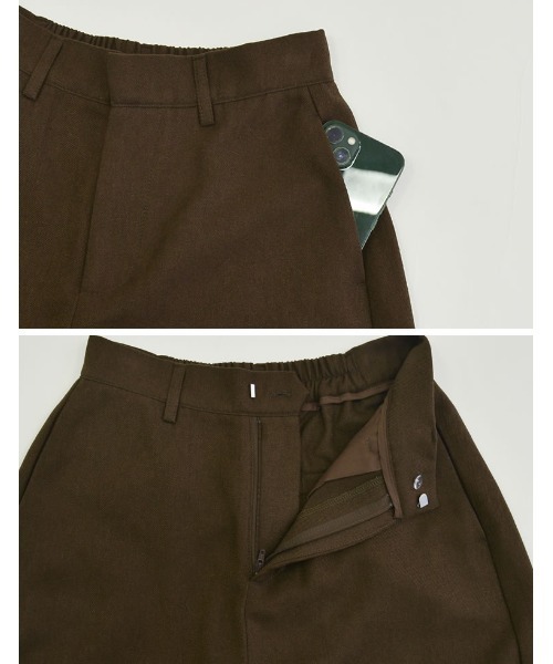 「Re:EDIT」 スラックス MEDIUM チャコールグレー レディース_画像5