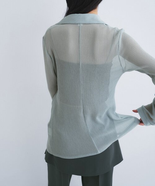 ブラウス シャツ thin gather shirts レディースの画像