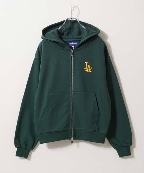 STAY GOLD（ステイゴールド） ジップアップパーカー M グレー メンズ STAY GOLD LAロゴ刺繍パーカー Mサイズ グレー