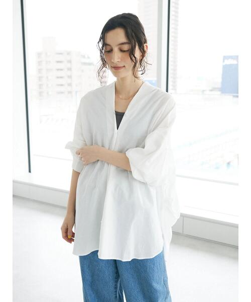 「CRAFT STANDARD BOUTIQUE」 長袖ブラウス FREE サックスブルー レディース_画像2