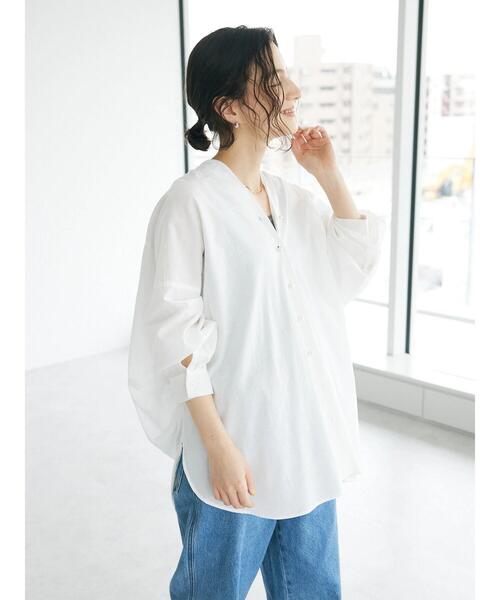 「CRAFT STANDARD BOUTIQUE」 長袖ブラウス FREE サックスブルー レディース_画像4