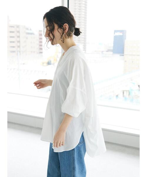 「CRAFT STANDARD BOUTIQUE」 長袖ブラウス FREE サックスブルー レディース_画像6