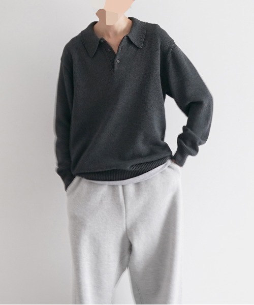KAIKO（カイコー） セーター ニット KAIKO knit polo shirt メンズ