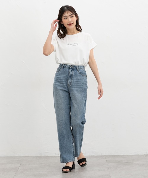 Honeys（ハニーズ） tシャツ 半袖 「ハニさら・汗ジミ軽減加工」汗ジミ