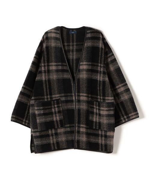 「SHIPS」 ノーカラージャケット SMALL チャコールグレー レディースの画像