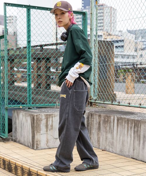 「SEQUENZ」 デニムパンツ X-LARGE チャコール メンズ_画像4