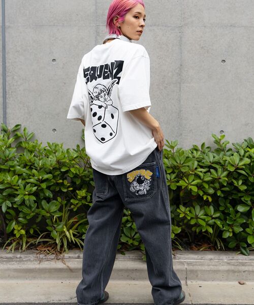 「SEQUENZ」 デニムパンツ X-LARGE チャコール メンズ_画像6