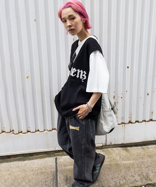 「SEQUENZ」 デニムパンツ X-LARGE チャコール メンズ_画像8