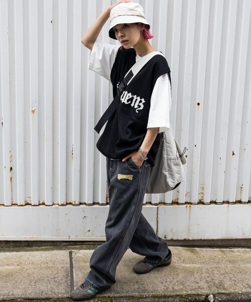 「SEQUENZ」 デニムパンツ X-LARGE チャコール メンズ_画像9