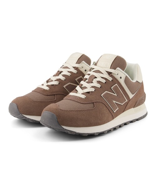 「New Balance」 ローカットスニーカー 23.0cm ブラウン レディースの画像