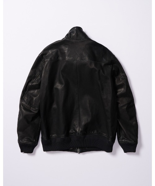 革ジャン ライダース leather rib jersey type A-2 メンズの画像