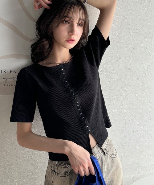 「classicalelf」 カーディガン LARGE ブラック レディース_画像10