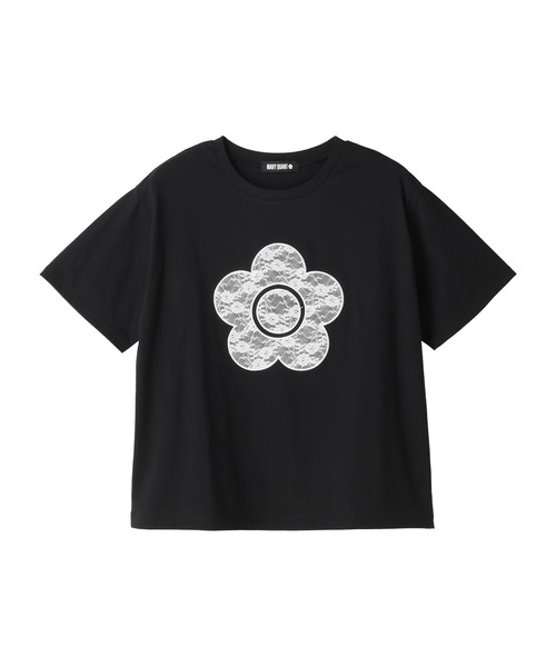 マリークワント デイジー Tシャツ 非売品 トップス ブラック 黒 MARY QUANT（マリークヮント） tシャツ マリークワント レースデイジー