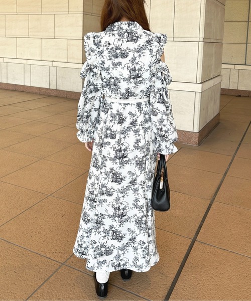 「apres jour」 長袖ワンピース X-LARGE ブラウン系その他 レディース_画像6