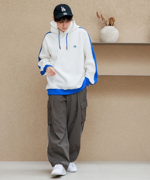 「PERSON'S」 「person’s」プルオーバーパーカー MEDIUM ホワイト メンズ_画像3