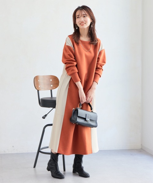 「Chez toi」 長袖ワンピース FREE アイボリー レディース_画像3