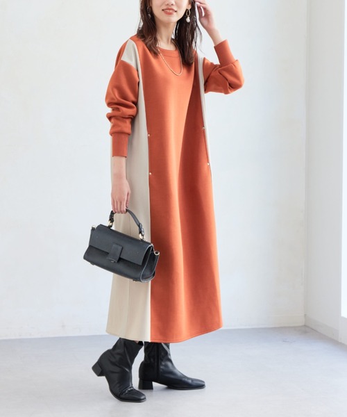 「Chez toi」 長袖ワンピース FREE アイボリー レディース_画像4