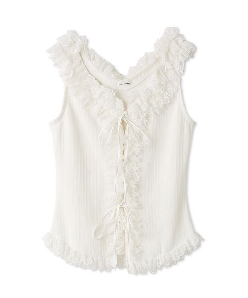 LILY BROWN（リリーブラウン） tシャツ レースフリルコンビカット