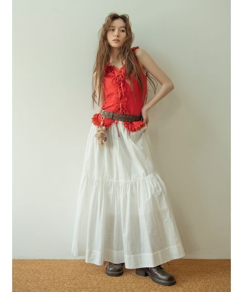 LILY BROWN（リリーブラウン） tシャツ レースフリルコンビカット