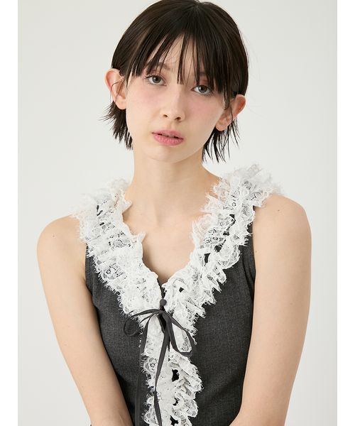 LILY BROWN（リリーブラウン） tシャツ レースフリルコンビカット