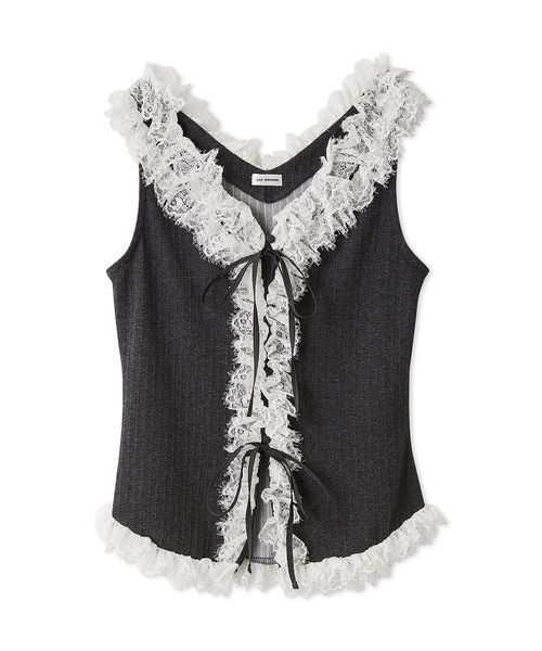 LILY BROWN（リリーブラウン） tシャツ レースフリルコンビカット