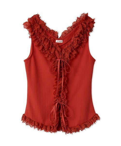 LILY BROWN（リリーブラウン） tシャツ レースフリルコンビカット