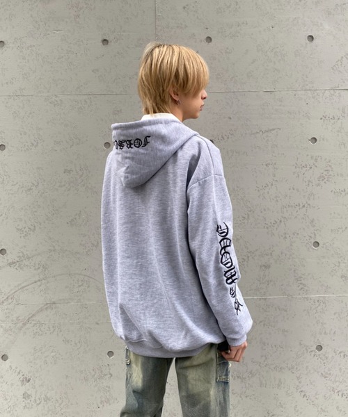「lilful」 ジップアップパーカー F グレー メンズ_画像3