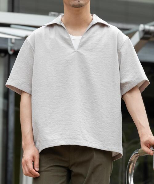 URBAN RESEARCH ROSSO MEN シャツ 半袖 「セットアップ対応」「防シワ