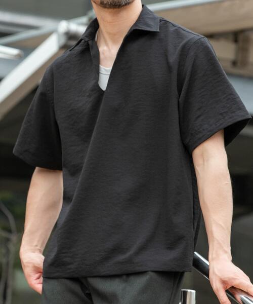 URBAN RESEARCH ROSSO MEN シャツ 半袖 「セットアップ対応」「防シワ