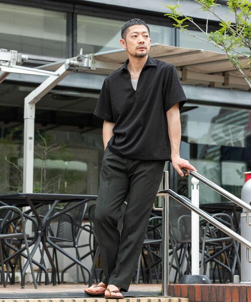 URBAN RESEARCH ROSSO MEN シャツ 半袖 「セットアップ対応」「防シワ