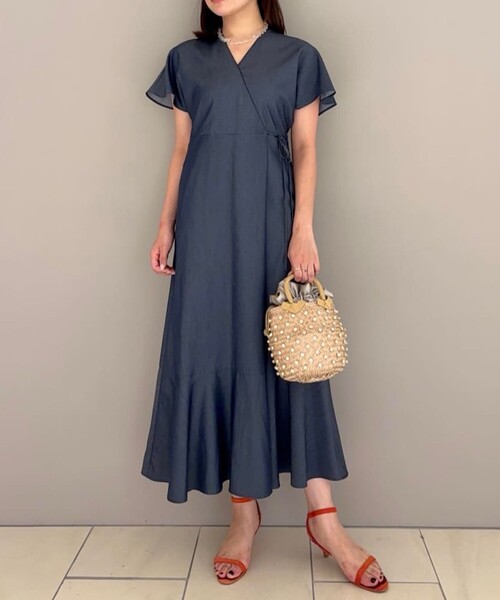 Ballsey（ボールジィ） ワンピース ツイルライトデニム カシュクール