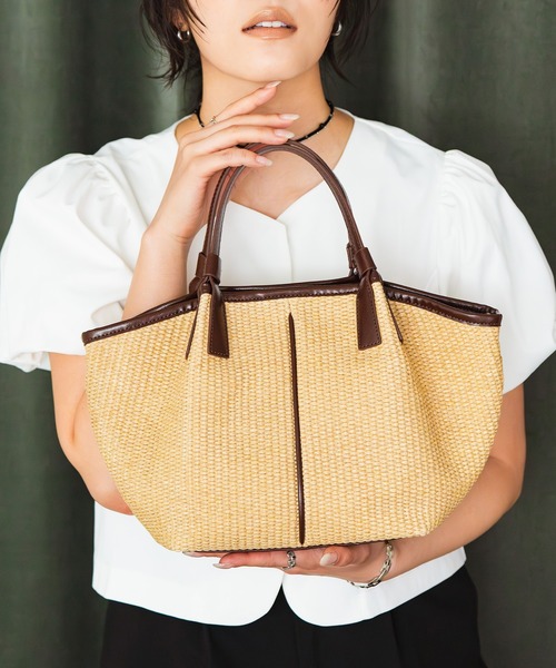Bermosa ショルダーバッグ バッグ 2WAY パイピング かごバッグ