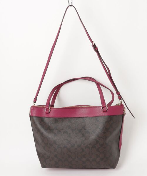 COACH（コーチ） 2WAYバッグ - パープル レディース : ZOZOTOWN Yahoo 