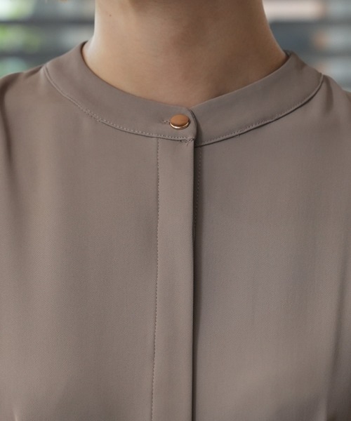 「TRUDEA」 長袖ブラウス MEDIUM グレイッシュブルー レディース_画像9