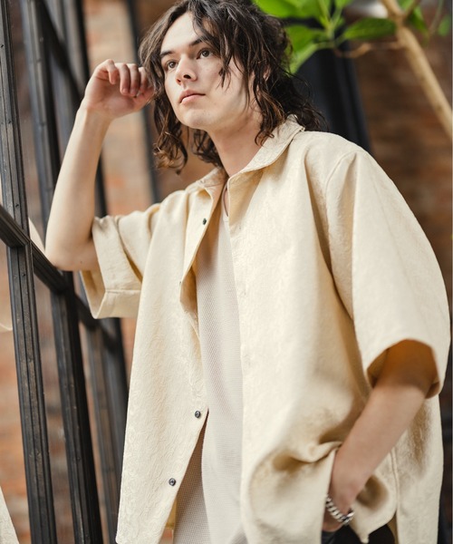 「Casper John」 半袖シャツ SMALL ベージュ メンズ_画像5
