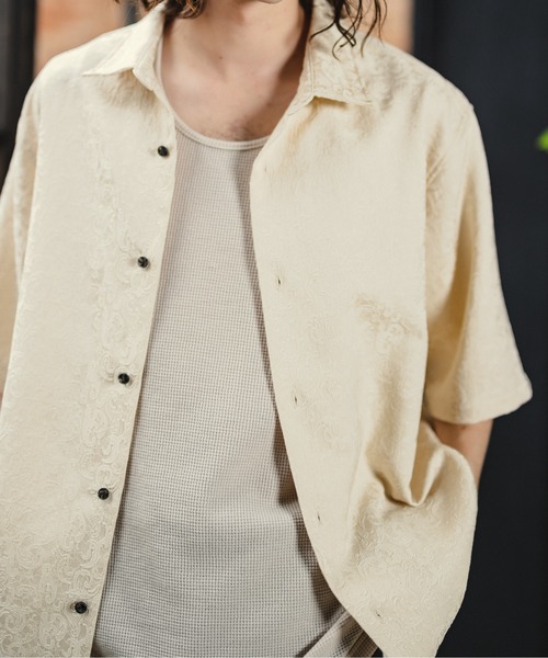「Casper John」 半袖シャツ SMALL ベージュ メンズ_画像6