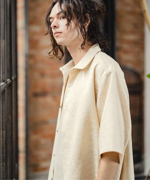 「Casper John」 半袖シャツ SMALL ベージュ メンズ_画像7