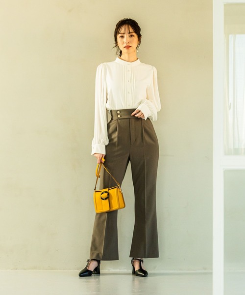 「Andemiu」 スラックス SMALL グリーン レディース_画像4