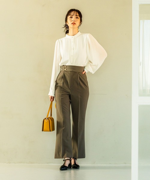 「Andemiu」 スラックス SMALL グリーン レディース_画像5