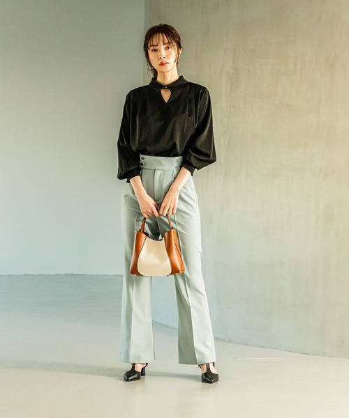「Andemiu」 スラックス SMALL グリーン レディース_画像6