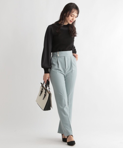 「Andemiu」 スラックス SMALL グリーン レディース_画像9